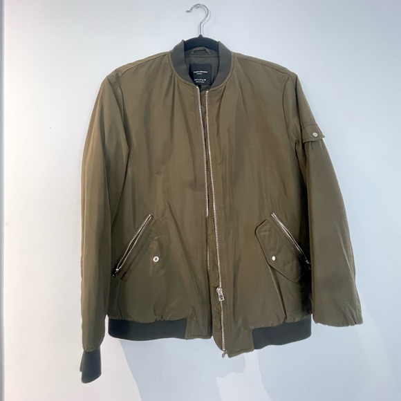 Zara dark green bomber jacket - Picture 1 of 2